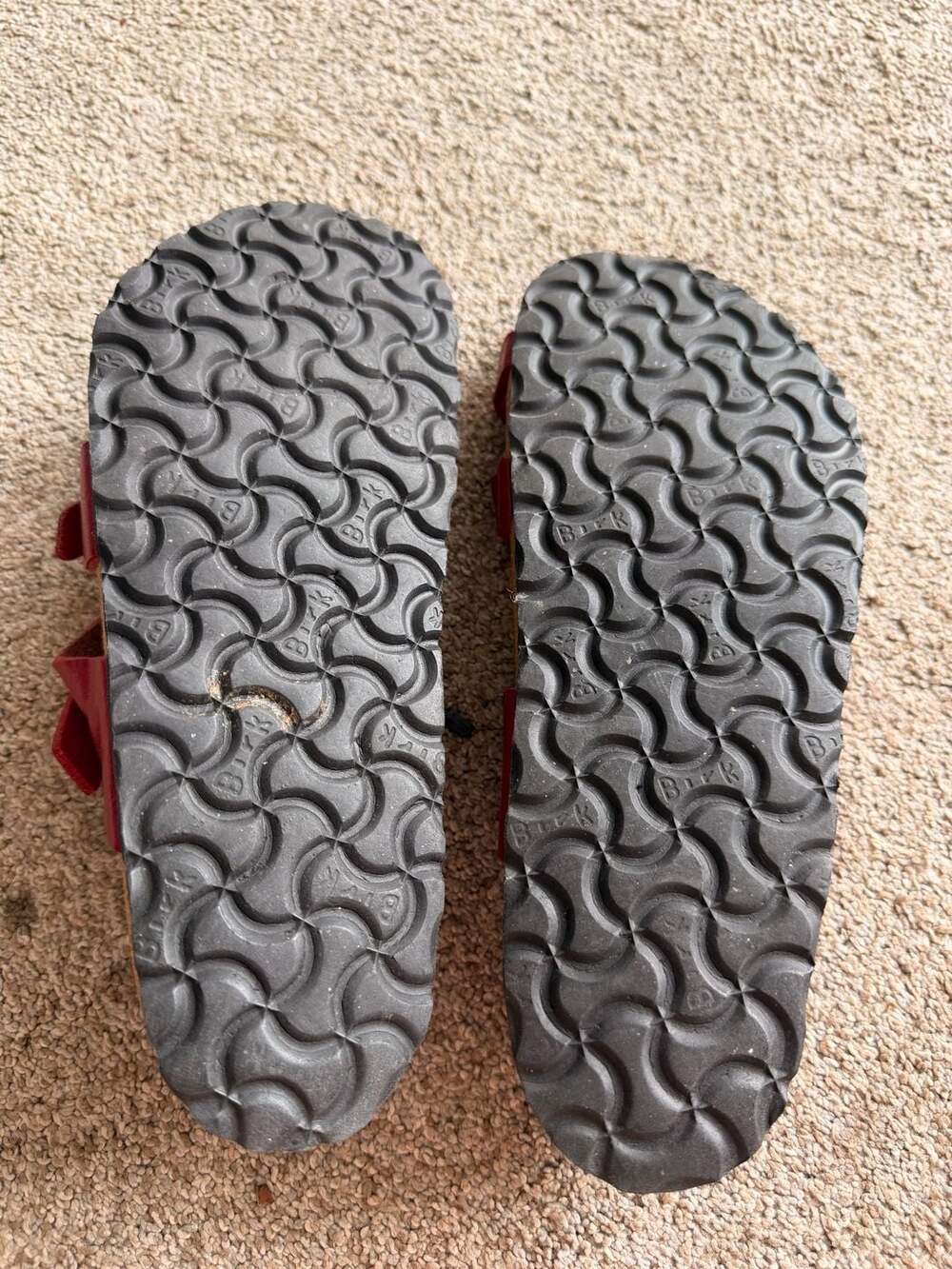 Birkenstock Mayari Red Leather Strap Sandals - Picture 7 of 8
